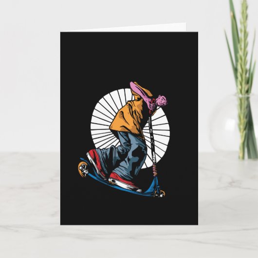 Scooter Stunt Stunts Kick Scooter Gift Kaart (Voorkant)