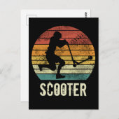 Scooter  Sunset Retro E-Scooter Design Briefkaart (Voorkant / Achterkant)