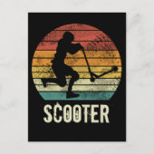 Scooter Sunset Retro E-Scooter Design Briefkaart (Voorkant)