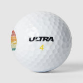 Scooter Sunset Retro E-Scooter Design Golfballen (Logo)