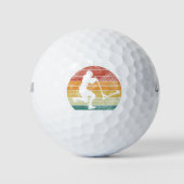 Scooter Sunset Retro E-Scooter Design Golfballen (Voorkant)