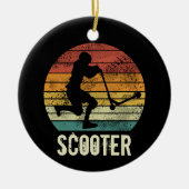 Scooter Sunset Retro E-Scooter Design Keramisch Ornament (Voorkant)