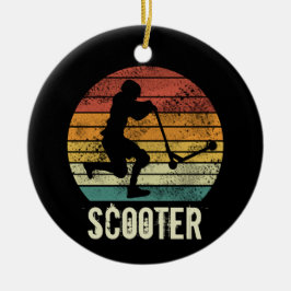 Scooter  Sunset Retro E-Scooter Design Keramisch Ornament