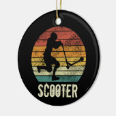 Scooter Sunset Retro E-Scooter Design Keramisch Ornament (Links)
