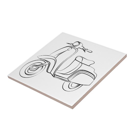  scooter tegeltje (Zijkant)