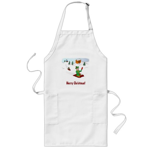 Scooter the Elf Apron Lang Schort (Voorkant)