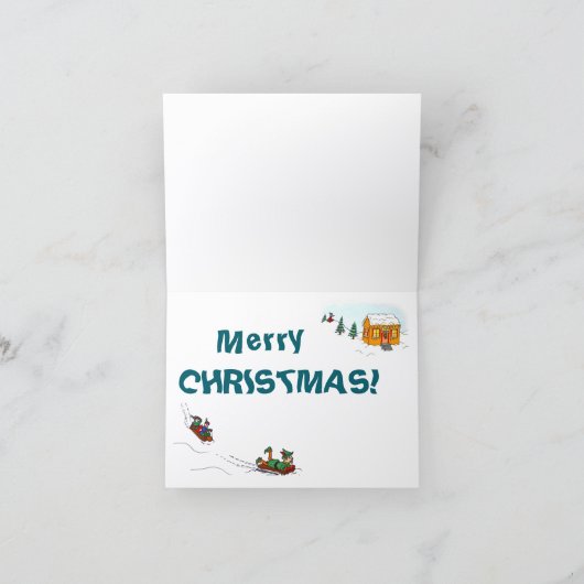 Scooter the Elf Christmas Card Bedankkaart (Binnen)