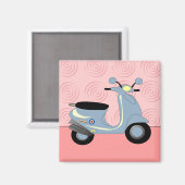 Scooter Trio Roze Magnet (Voorkant / Achterkant)