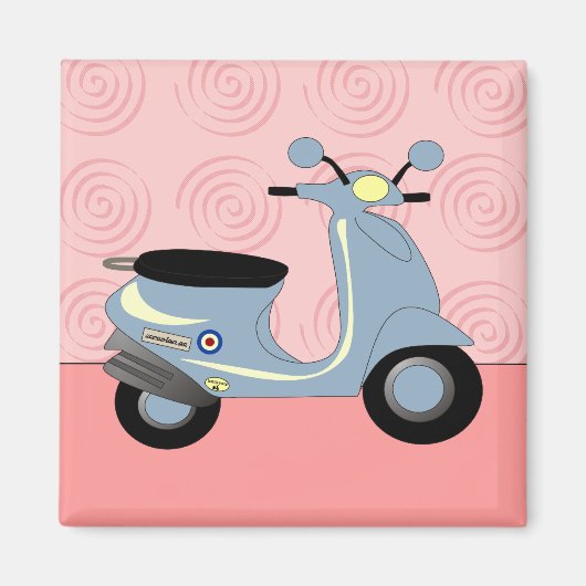 Scooter Trio Roze Magnet (Voorkant)