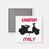 Scooter, Umbrië, Midden-Italië Italië Magneet (Voorkant / Achterkant)