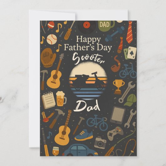  scooter vader vaders dag cadeau Kaarten cyclus (Voorkant)