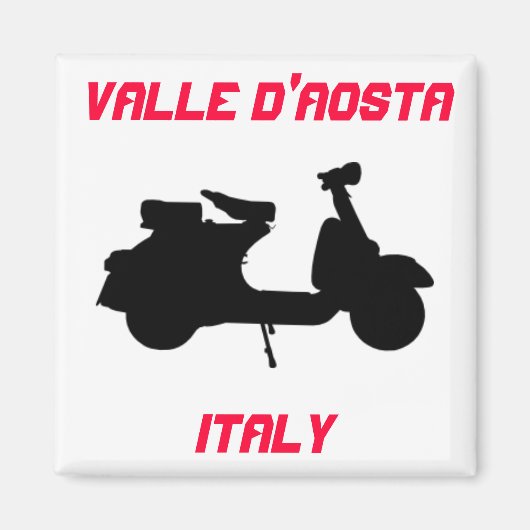 Scooter, Valle d'Aosta, Italië Magneet (Voorkant)