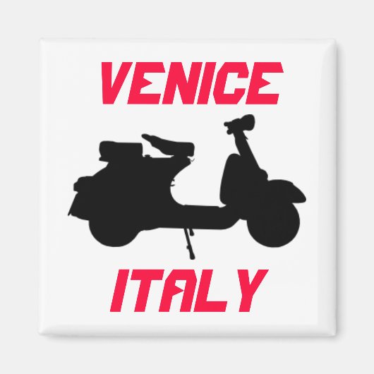 Scooter, Venetië, Italië Magneet (Voorkant)