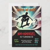 Scooter Verjaardag Uitnodiging voor jongens (Voorkant)