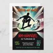 Scooter Verjaardag Uitnodiging voor jongens (Voorkant / Achterkant)