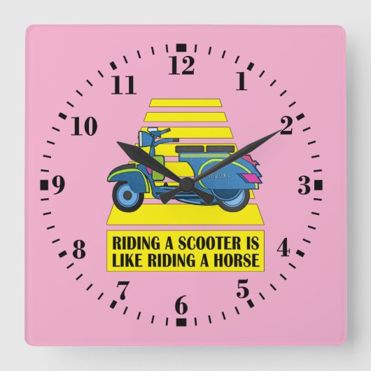 Scooter Vierkante Klok (Voorkant)