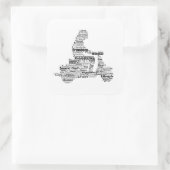 Scooter woord collage stickers (Tas)