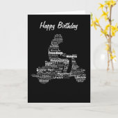 Scooter woord collage wenskaart kaart (Gele Bloem)