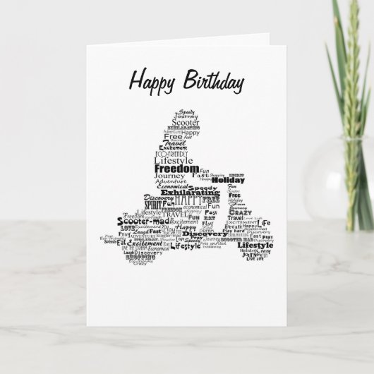 Scooter woord collage Wenskaart Kaart (Voorkant)