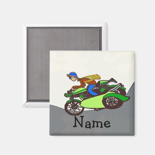 Scooter, zijspan, naam toevoegen magneet (Voorkant / Achterkant)