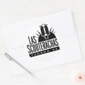 Scooterachas-Stickers Ronde Sticker (Envelop)