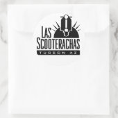 Scooterachas-Stickers Ronde Sticker (Tas)