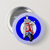 Scooterboy op uj scooter ronde button 7,6 cm (Voorkant /achterkant)