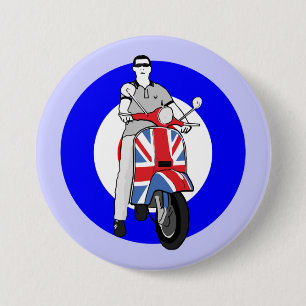 Scooterboy op uj scooter ronde button 7,6 cm