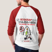 ScooterGuy 3/4 Sleeve T T-shirt (Achterkant)