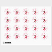 Scooterhond Valentijnsticker Ronde Sticker (Vel)
