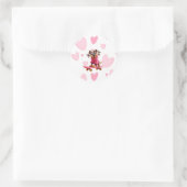 Scooterhond Valentijnsticker Ronde Sticker (Tas)