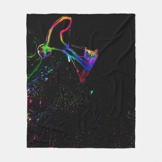 Scootering in ruimte - scooter Boy Throw Blanket Fleece Deken (Voorkant)