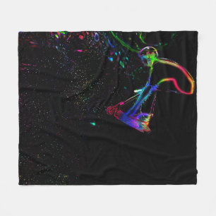 Scootering in ruimte - scooter Boy Throw Blanket Fleece Deken