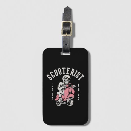 scooterist uw tagline hier bagagelabel (Voorkant (verticaal))