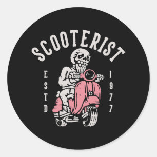 scooterist uw tagline hier ronde sticker