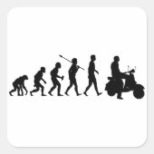 scooterrijder vierkante sticker (Voorkant)