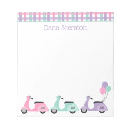 Scooters en gepersonaliseerd Notitieblok