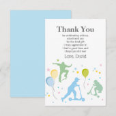 Scooters, fietsen, Skateboards, ritje bedankt kaar Kaart (Voorkant / Achterkant)