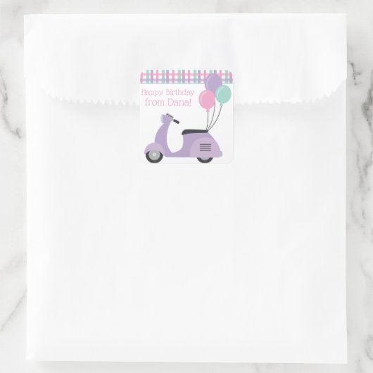 Scooters & Plaid Gepersonaliseerde Stickers (Tas)