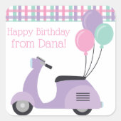 Scooters & Plaid Gepersonaliseerde Stickers (Voorkant)