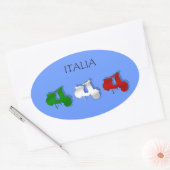 Scooters van Italië Italiaanse Scooter Italia Logo Ovale Sticker (Envelop)