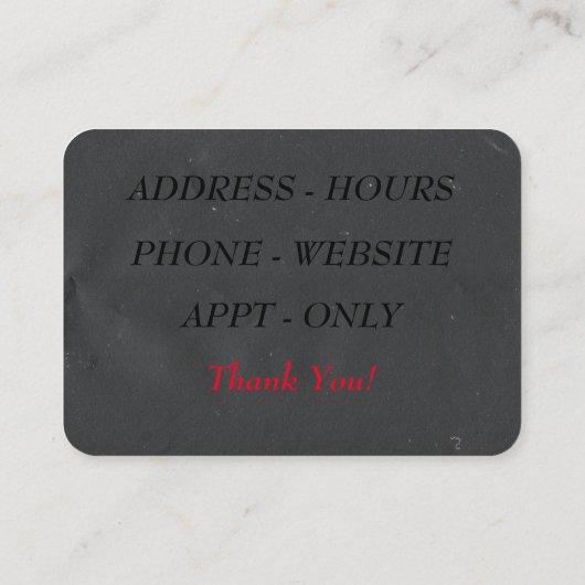 Scooters Visitekaartje (Achterkant)