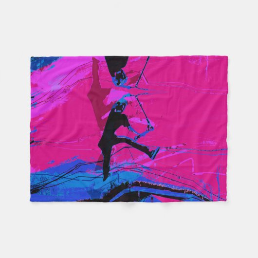 Scooting Around - Stunt Scooter Fleece Deken (Voorkant (Horizontaal))