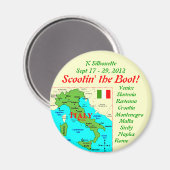 Scootin's theboot koelkastmagneet magneet (Voorkant / Achterkant)