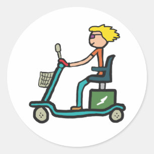 Scootmobiel Ronde Sticker