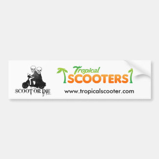 ScootOrDie, logo_02, www.tropicalscooter.com Bumpersticker