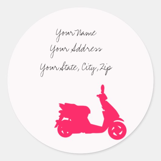 scooty ronde sticker (Voorkant)