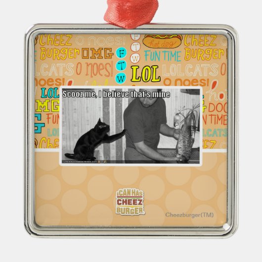 Scooz me, geloof ik die mijn ben metalen ornament (Voorkant)