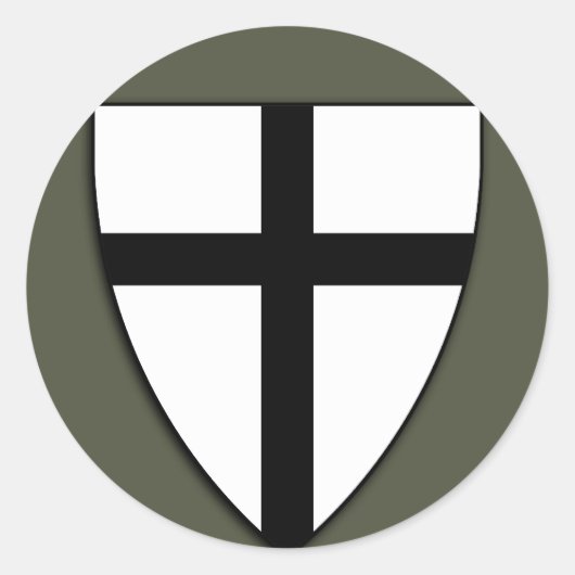 Scope Pet Sticker, Duitse Ridderschild Ronde Sticker (Voorkant)