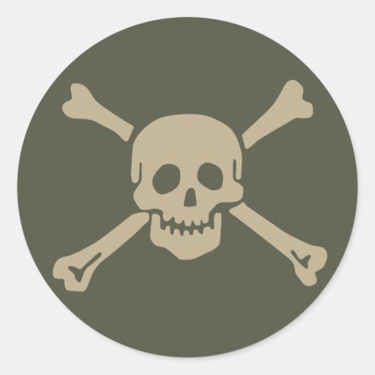 Scope Pet Sticker, Jolly Roger - Stijl 5 Ronde Sticker (Voorkant)